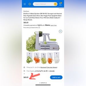 NEW Spiralizer - 5 blade - Mandoline